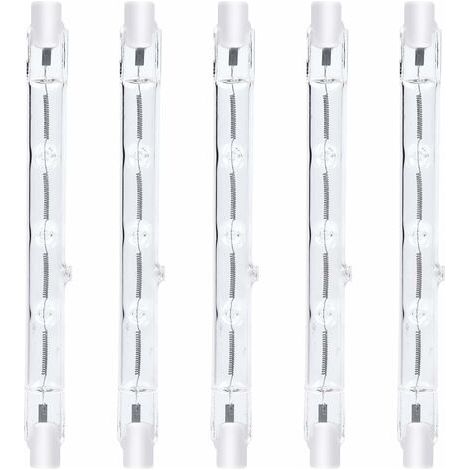 118mm R7s Dimmbare Halogenampulle 300w Warmweiß 2800k R7s Linear 3000lm Ac220-240v J118 Halogenstrahler Für Landschaftsbeleuchtung, Sicherheit, Stehlampe (5 Stück
