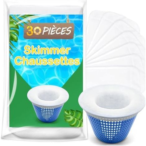Skimmer Für Oberirdische Pools Mit 30 Skimmer-socken, Schwimmender Korb Für Oberirdische Pools, Kompatibel Mit Aufblasbaren Intex-pools, Entfernt Effektiv Blätter Und Schmutz.