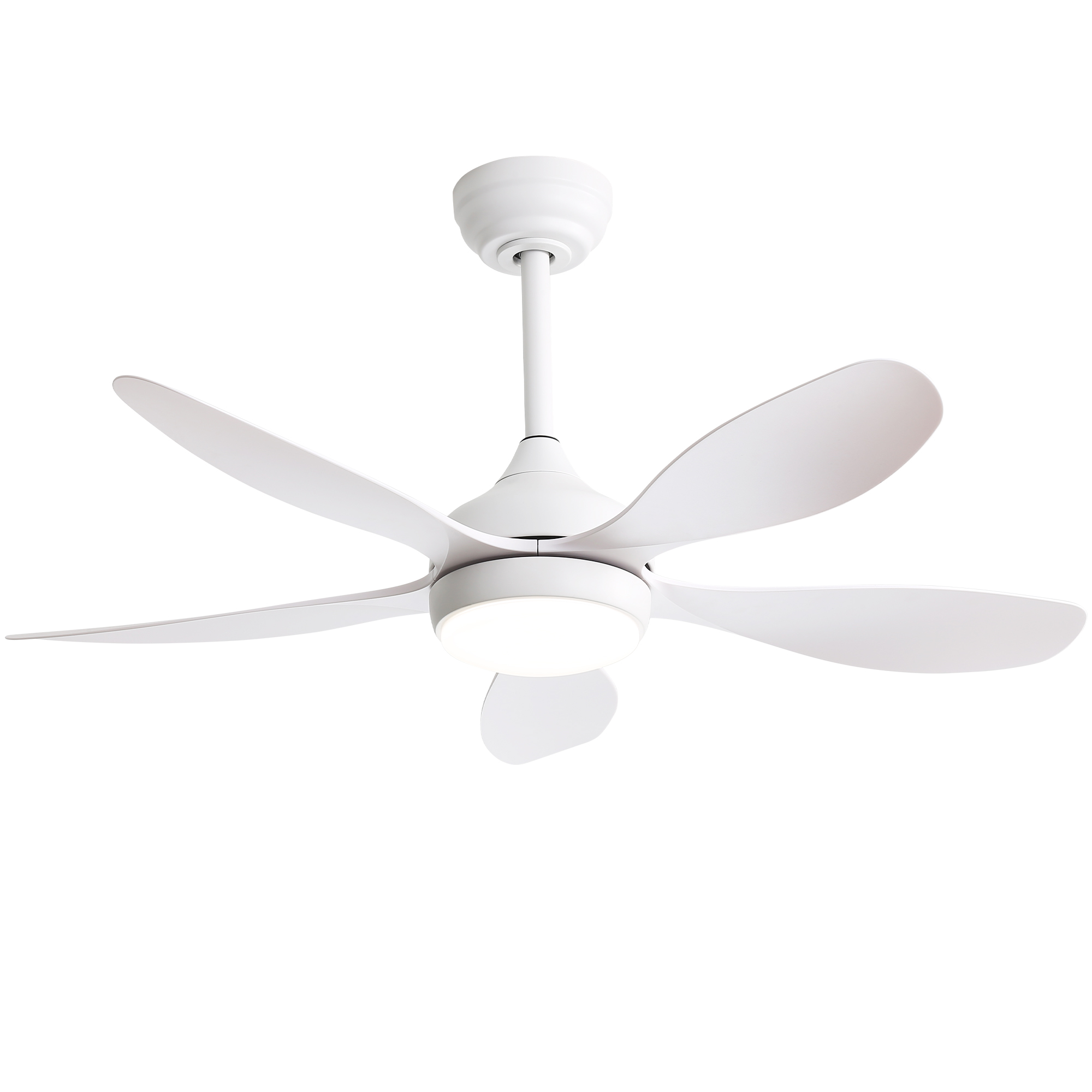 Deckenventilator 107 Cm Mit Led-licht, Fernbedienung, 6 Stufen, Weiß, Abs