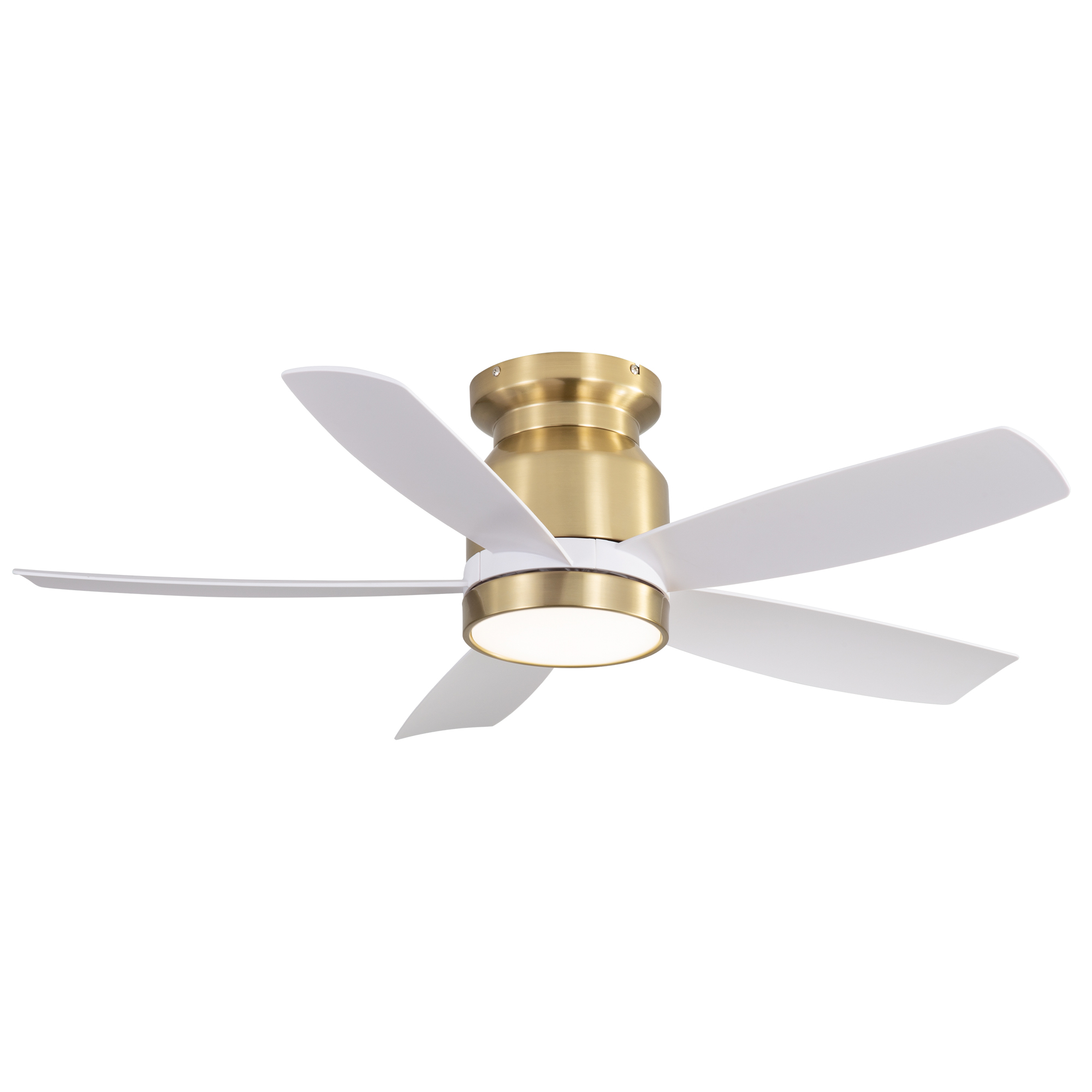 Flachdeckenventilator 107 Cm, 5 Abs-flügel, Dc-motor, Timer, Gold/weiß