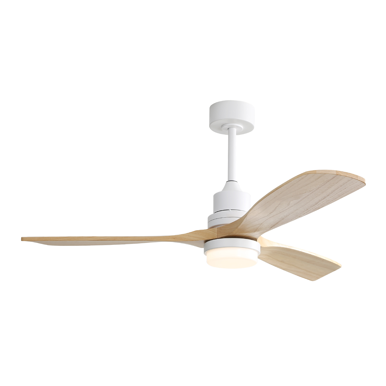 52 Zoll Deckenventilator Mit Dimmbarer Led-beleuchtung, 6 Geschwindigkeitsstufen, 3 Holzflügeln