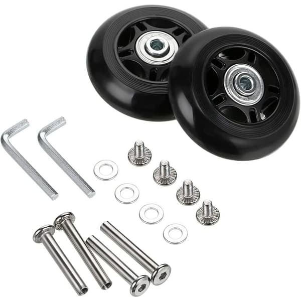 Stück Ersatzrollenlager Für Koffer (70 × 24 Mm), Schwarz