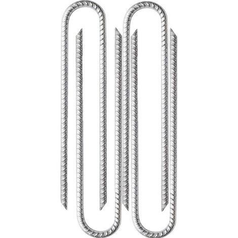 4 X 30 Cm – Erdnägel Aus Verzinktem Stahl – U-förmige Ankernägel – Zeltanker Für Zelte, Pavillons, Spielburgen, Trampoline, Fußballnetze Usw., Silber