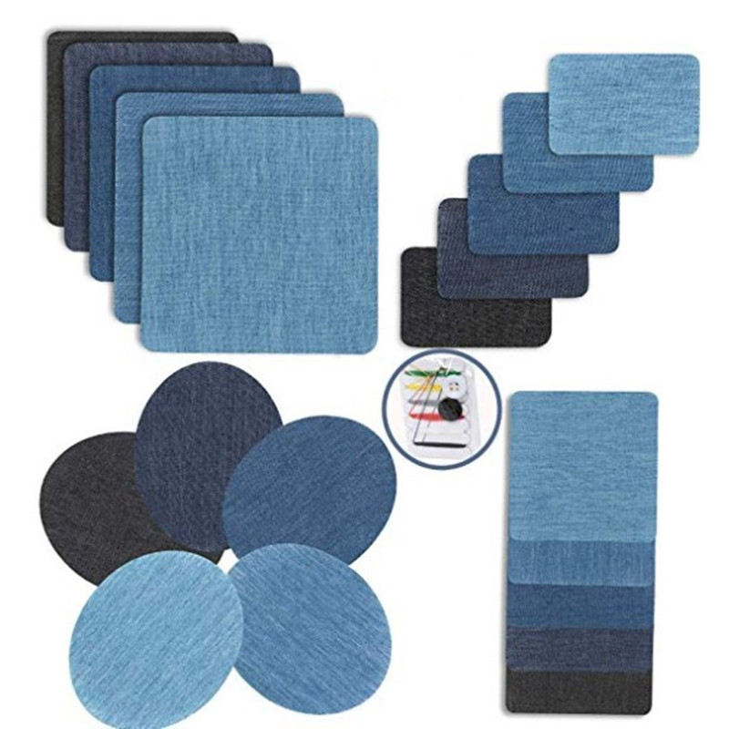 Aufbügeletiketten, 20 Stück, Blau