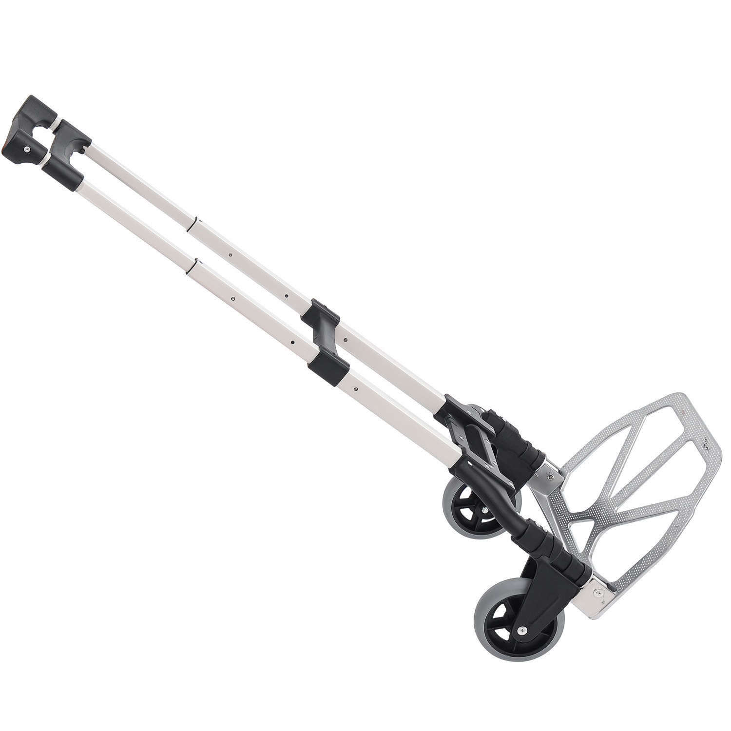 Sackkarre Klappbar Aluminium, Bis 70 Kg, Teleskopgriff Höhenverstellbar, 41x38,5x100 Cm, Silber