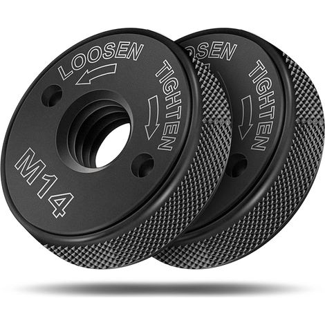 Schnellverschlussmutter Sds Clic M14, Für Alle Winkelschleifer Von Aeg, Black & Decker, Dewalt, Flex, Hitachi, Metabo, Makita Usw. (2x Spannmutter), Schwarz
