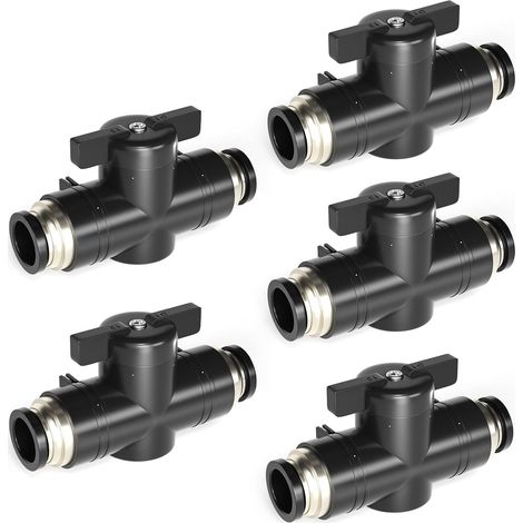 5 Stück 8mm Od Pneumatische Kugelhahnventile, Push-to-connect Steuerungsventilanschlüsse (buc8-steckverbinder)
