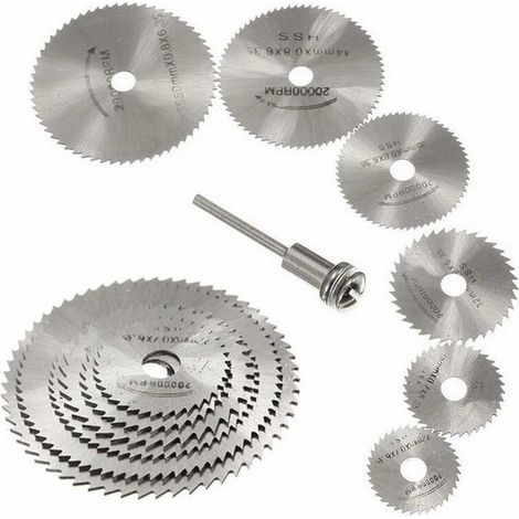 7-teiliges Hss-kreissägeblatt – Schneidscheiben Für Holz, Kunststoff Und Ne-metalle – Durchmesser 1/8" (3,175 Mm) – Einfache Installation - 8quot