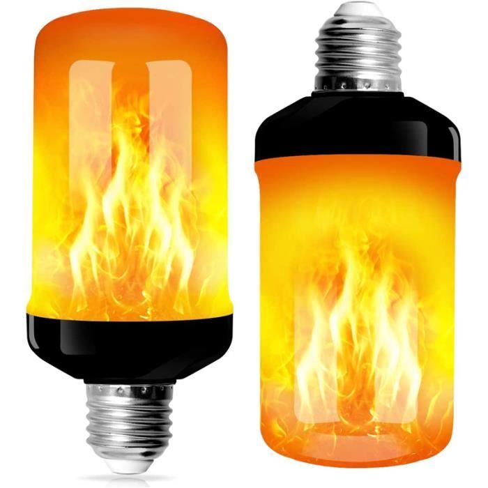 2 Stück Led-flammenlampen E27 Mit 4 Modi Und Schwerkraftsensor