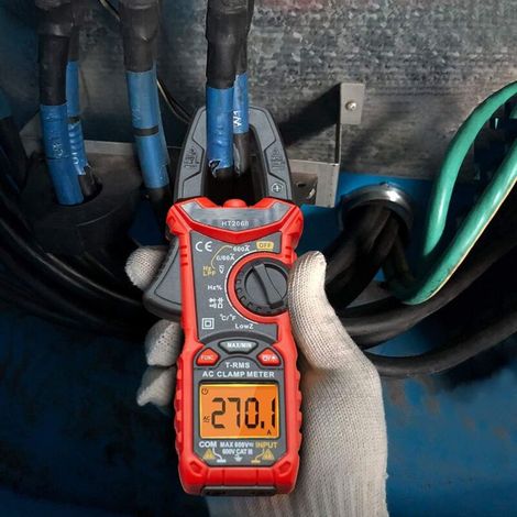 Automatische Trms-stromzange, 6000 Zählerpunkte, Messung Von Wechselstrom, Spannung, Temperatur Und Widerstand