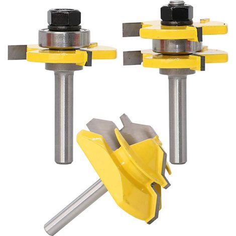 S-giant 45-grad-fixierung Miter Router Bit + Nutfeder + Rillenfräser [8-mm-schaft], Schlag-nut-und-feder-holzschnitzwerkzeug Für Tischler
