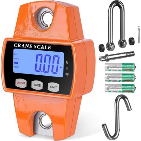 Orange, Digitale 300-kg-hänge Waage Mit Haken, Tragbar, Elektronisch, Für Jagd Auf Dem Bauernhof Und Outdoor-angeln