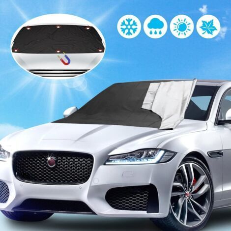 Auto Windschutzscheibenabdeckung, Mit Befestigungshaken, Mit Spiegelabdeckung, Faltbare Magnetische Windschutzscheibenabdeckung, Universelle Frostschutzfolien Für Autos Anti Gi