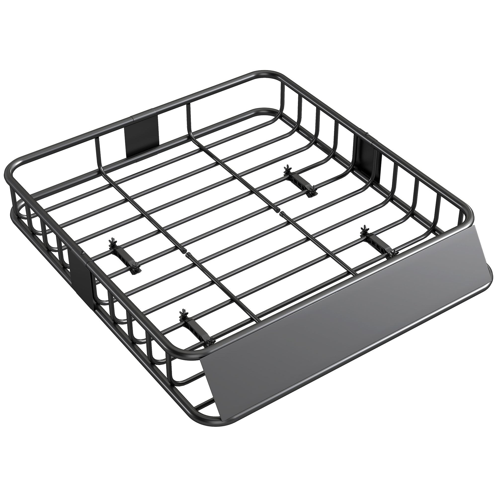 Universeller Auto-dachgepäckträger, Stahl-dachkorb, Bis 90,7 Kg, 110,5x99,5x18,5 Cm, Schwarz