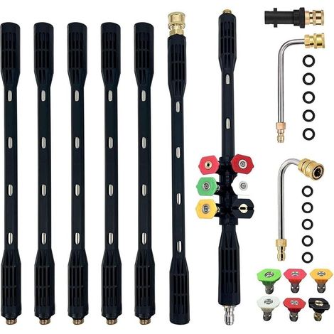 Set Aus 10 Verlängerungen Für Hochdruckreiniger Mit Karcher-adapter, Kompatibel Mit Karcher K-serie K2 K3 K4 K5 K6 K7, 4000 Psi Dachrinnen-reinigungswerkzeuge, Verlängerungslanze