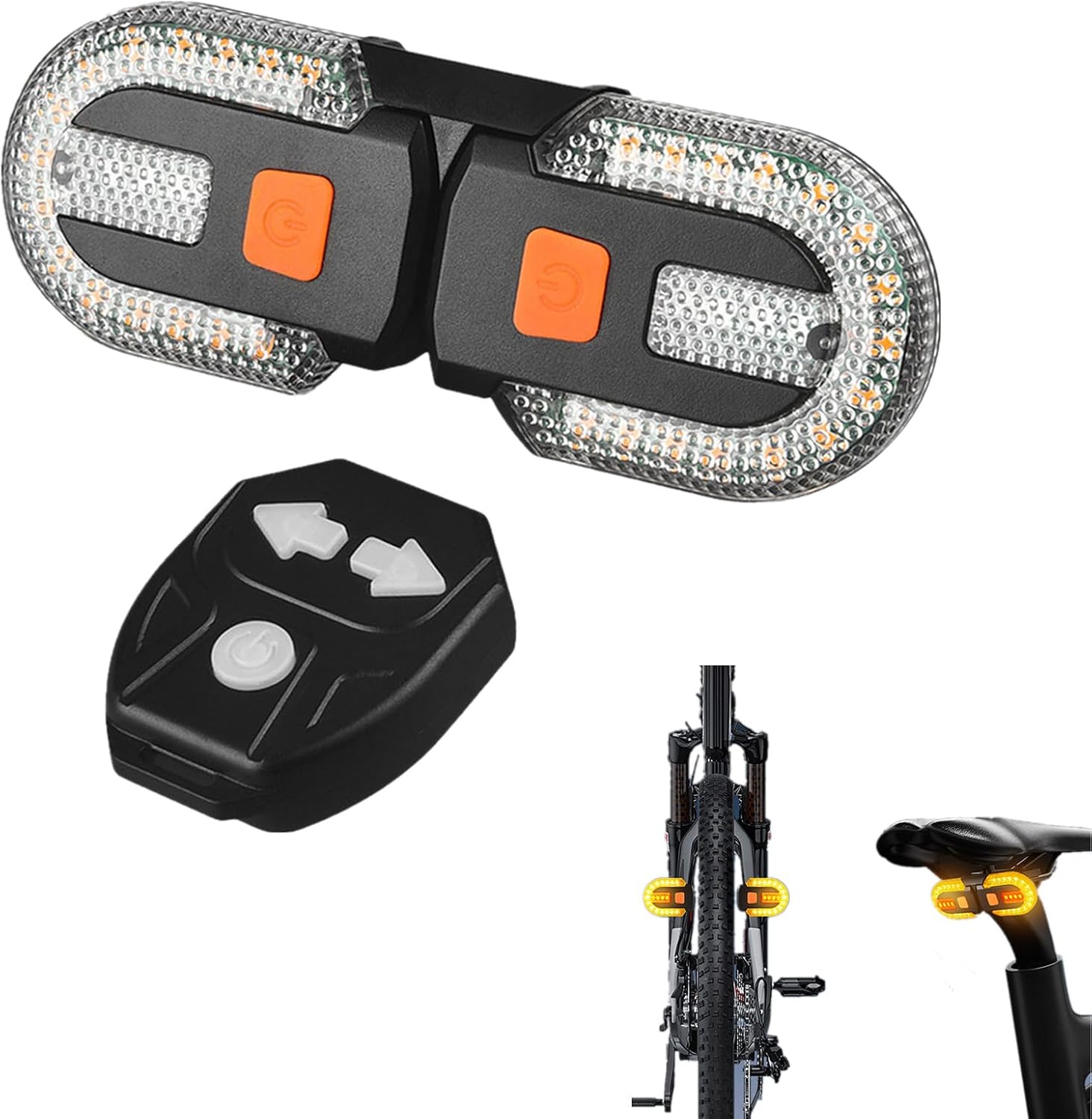 Neuestes Modell 2025: Fahrradrücklicht Mit Blinkern, Ferngesteuertes Rücklicht Mit Rechtem Und Linkem Licht, 500 Mah Akku, Usb-aufladbar.