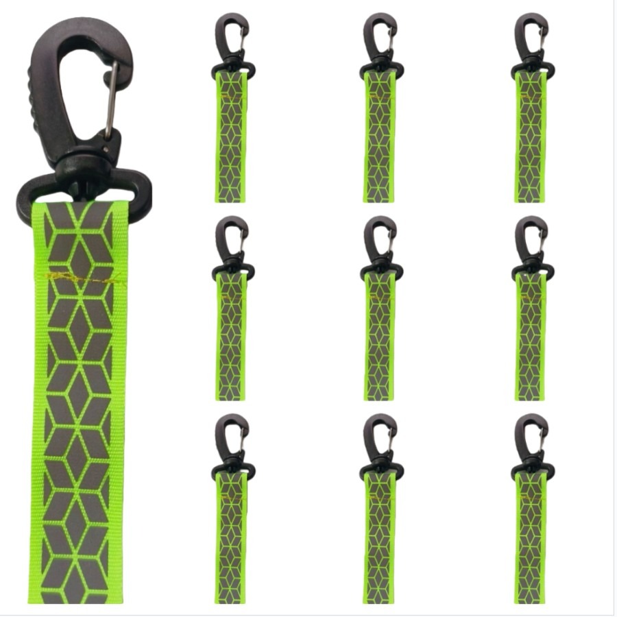 10er-pack Reflektierende Anhänger Für Outdoor-radtouren – Verbesserte Sichtbarkeit, Reflektierende Markierungen Für Rucksäcke Und Kleidung (grün)