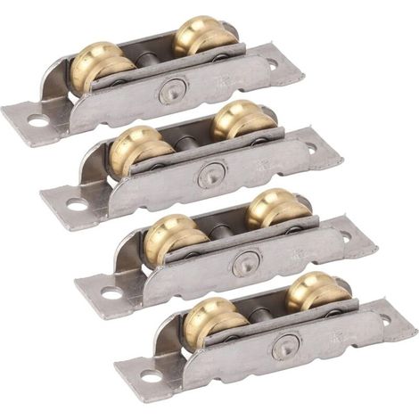 Laufrollen Für Schiebetüren – Zwei-rollen-laufräder, Metall-laufrollen Für Schiebetürschienen, Glaslaufrollen, 4 Stück