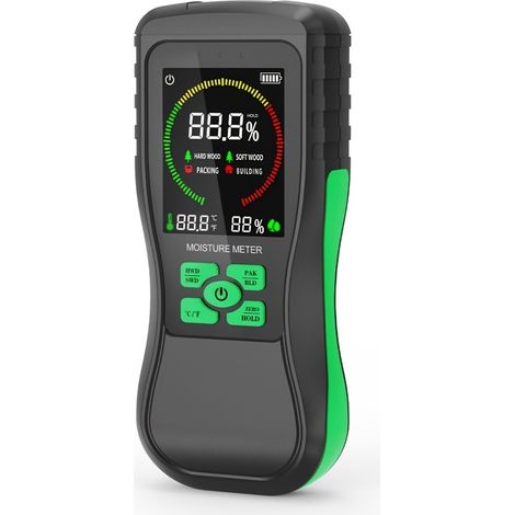 Induktiver Wandfeuchtigkeitsmesser Mit Lcd-farbdisplay Und Akustischem Alarm – Digitaler Feuchtigkeitsdetektor Für Wände