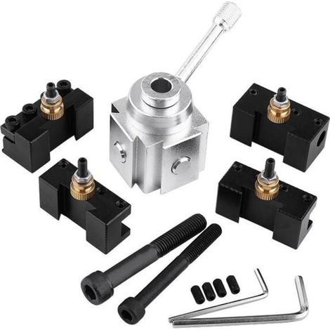 Aluminiumlegierung-werkzeughalter – Schnellwechselhalterung Für Zahlreiche Typen Von Mini-drehmaschinen Zum Drehen, Plandrehen, Trennen, Gewindeschneiden, Bohren Und Zylindrischem Schleifen,