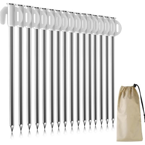 Sardinen-heringe Aus Stahl, 16x Zeltheringe, 210 Mm Lange Befestigungsherings, Zelt-stecknadel Für Camping Und Outdoor-picknick, Wandern, Angeln