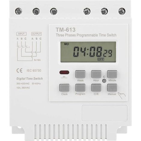 Zeitschaltuhr, Programmierbar, Tm-613 380v 16a 3-phasen-zeitschalter
