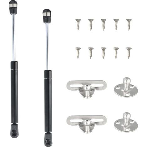 2 Stück Gasfeder, Hydraulikzylinder, Möbelhydraulik, Kofferraum-hydraulikzylinder, Küchentürscharnier, Geeignet Für Alle Arten Von Falttüren An Schränken, Fenstern Und Böden, Schwarz