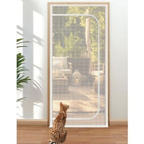 Moskitonetz Für Katzen, Anti-moskito Und Anti-katzen, 80 X 210 Cm, Kratzfest, Mit Reißverschluss, Farbe Weiß