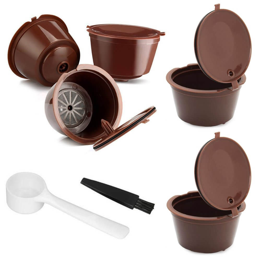 Wiederverwendbare Kaffeekapseln Dolce Gusto, 5er-packung, Braun