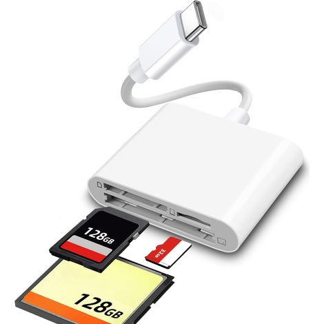 3in1 Gbformat Sd Tf Cf Kartenleser, Speicherkarte Lesegerät Adapter Typ C Zu Sd/tf/cf, Drei Kartensteckplätze Micro Sd Kartenleser Für Telefon/pad/kamera