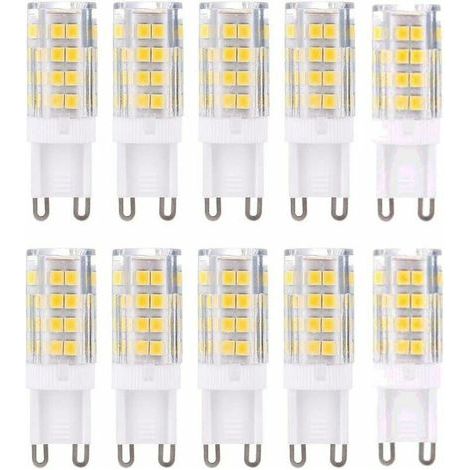 10er-pack G9-led-lampen, Warmweiß 3000 K, 5 W (entspricht 40-w-halogenlampen), 420 Lumen, Nicht Dimmbar.