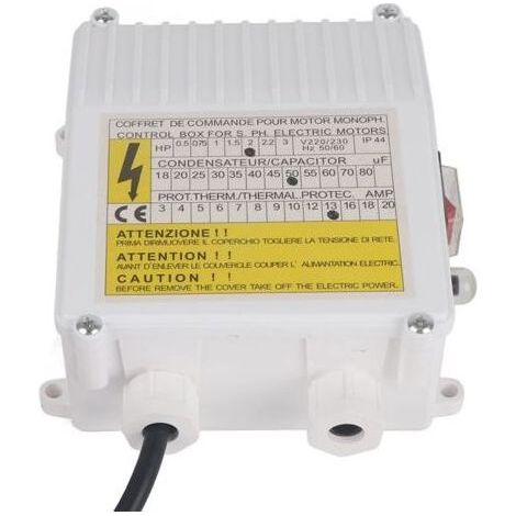 Steuergerät Für Tauchpumpe – Integrierter Thermischer Sicherheitsschalter, Kompatibel Mit Tiefbrunnenpumpen Und Tragbaren Pumpen (eu-stecker, 1500 W, 220 V)