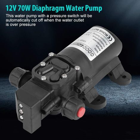 Wasserpumpe Mit Selbstansaugender Funktion, Hochdruck-wasserpumpe, Dc 12v 0.9mpa 6l/min Membran-hochdruckwasserpumpe 70w Selbstansaugend Für Wohnmobil, Boot, Garten