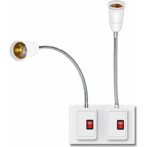 E27 Led Birnenfassung Mit Licht, Lampenhalter Konverter Mit Schalter, E27 Fassung Mit Schalter, Wandsteckdose Lampe, Leselampe, E27 Fassungssteckdose, Für Schlafzimmer Büro