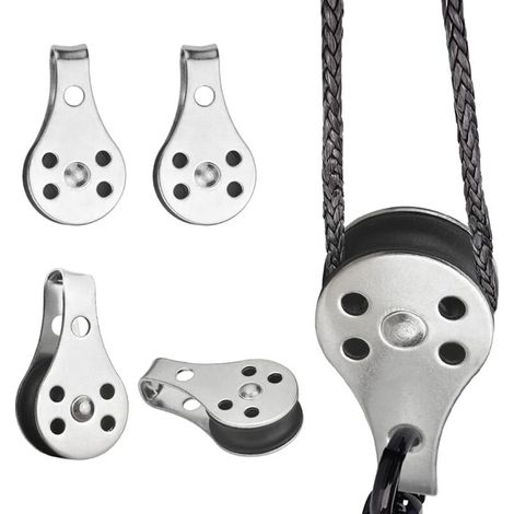 20 Stück Edelstahl-blockrollen, Bootsrolle 25 Mm, Kabelrolle, Heberolle, Solide Schwenkblock-rolle Mit Haken Für Kanu, Kajak Und Marine