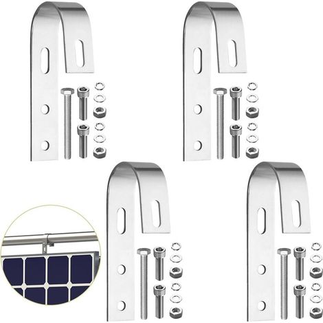 4 Stück Edelstahl-befestigungshaken Für Solarpaneele, Montagehaken Zur Befestigung An Geländer Und Balkon