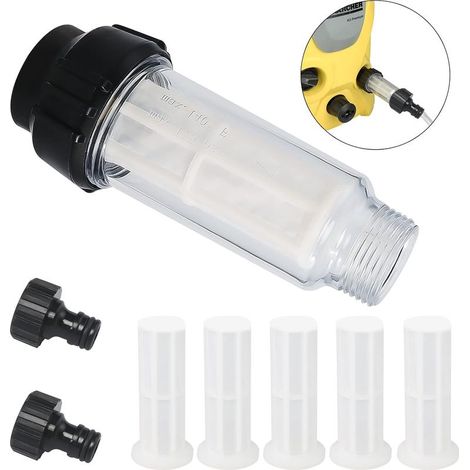 Wasserfilter Mit Einsatz, 8 Stück Für Schlauchreiniger Bewässerung Mit Anschluss 3/4" Für Alle Hochdruckreiniger
