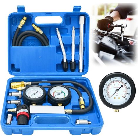 Kit De Testeur De Compression Tu-21, Testeur De Fuites De Cylindre, Kit Automobile,détecteur De Fuites De Compression Moteur,ensemble D'Outils Pour Tests De Pression Et De Taux De Fuite Avec Rallonge