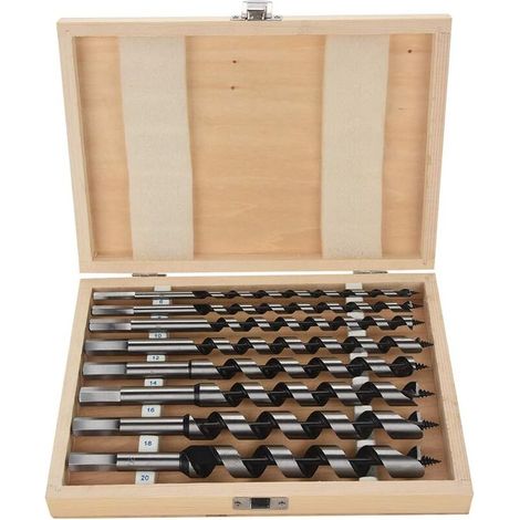Helikale Holzbohrer Hss, 8-teiliger Satz Holzfräser Aus Kohlenstoffstahl Mit Länge 230mm Durchmesser 6mm 8mm 10mm 12mm 14mm 16mm 18mm 20mm -