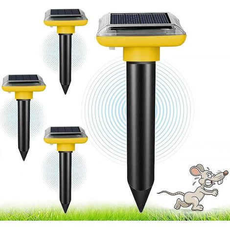 4 Solar-maulwurfsschreck – Ultraschall-maulwurfsabwehr Für Den Garten