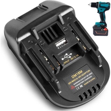 Akkus Adapter Dm18m Kompatibel Mit Makita 18v 20v Li-ion Akku, Adapter Kompatibel Mit Dewalt Und Milwaukee M18 Akkus, Umwandelbar In Makita Bl1830 Bl1850 Akkus