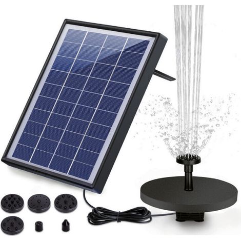 Solarbrunnen, 1500-mah-akku, Solar-teichpumpe, Verbesserter Schwimmender Solarbrunnen Mit 6 Brunnenarten Für Gärten, Vogeltränken Und Teiche. Besuchen Sie Den Aisitin-shop