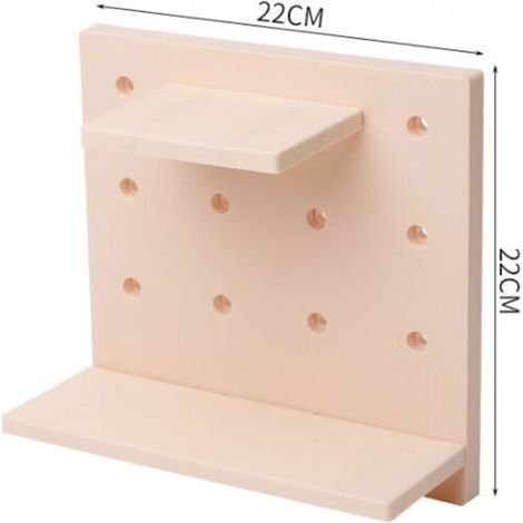 2 Stück Wandhalterung Für Lochwand, Kunststoff-wandorganisator, Geeignet Für Zuhause, Küche, Badezimmer, Büro (beige)