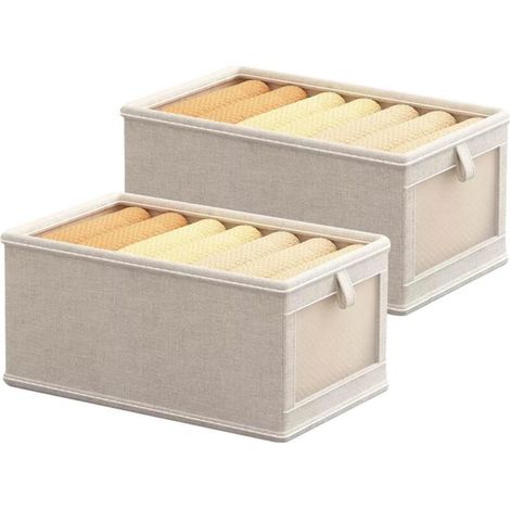 Wäsche-aufbewahrungskorb, Stoff-aufbewahrungsbox Für Kleidung, Faltbarer Hosen-organizer Für Den Haushalt, 2 Stück, 45x27,5x18 Cm