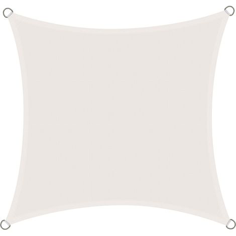 Quadratisches, Wasserdichtes Sonnensegel 3 X 4 M, Wasserabweisend, Aus Pes, Mit 98 % Uv-schutz, Für Terrasse, Garten Oder Pergola, Farbe Creme.