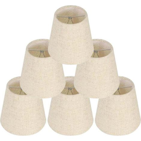 Tischlampe 6-teilig, Lampenschirm-klemme, Lampenschirm, Ersatz-lampenschirm Aus Leinen