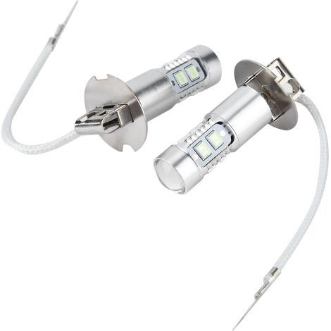 2 Stück 100w 1200lm 8000k Auto Led-scheinwerferbirnen Nebelschlussleuchten-kit Tagfahrlichtbirne Für H3