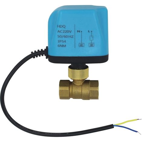 2 Fils 220 V – Motorisierter 2-wege-kugelhahn, Normalerweise Offen – Elektromagnetventil 1/2" 3/4" 1" 1-1/4" 1-1/2" 2 Zoll (dn20 – 3/4 Zoll)