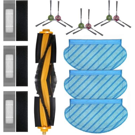 6 Ersatz-seitenbürsten, 1 Walzenbürste, 3 Filter, 3 Waschbare Tücher Für Yeedi Vac Hybrid-staubsauger