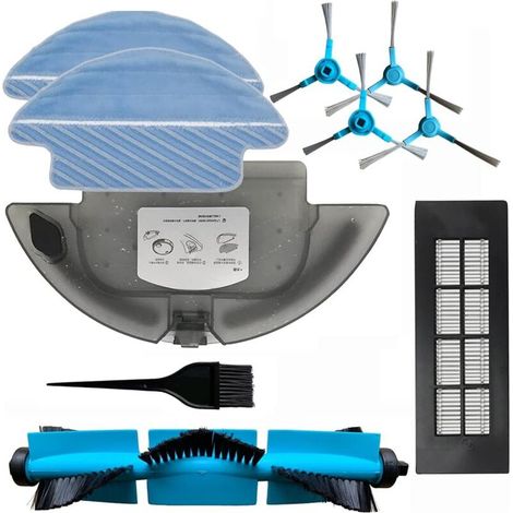 1 Wassertank + 1 Reinigungstuch + 2 Seitenbürsten + 1 Hauptbürste + 1 Pinsel Für Cecotec Conga Serie 3090 Staubsauger-roboter Ersatzteile Für Wassertank